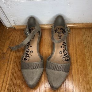 Tan flats pointed toe size 8